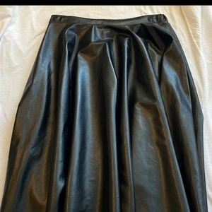 Leather Midi Skirt